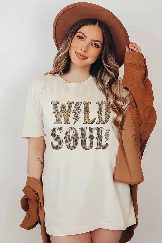 WILD SOUL LEOPARD GRAPHIC TEE