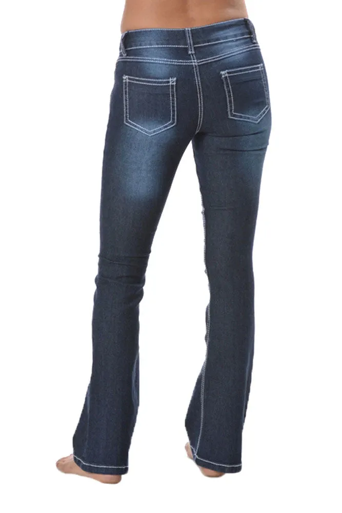 Women's Faded Bootcut Jeans