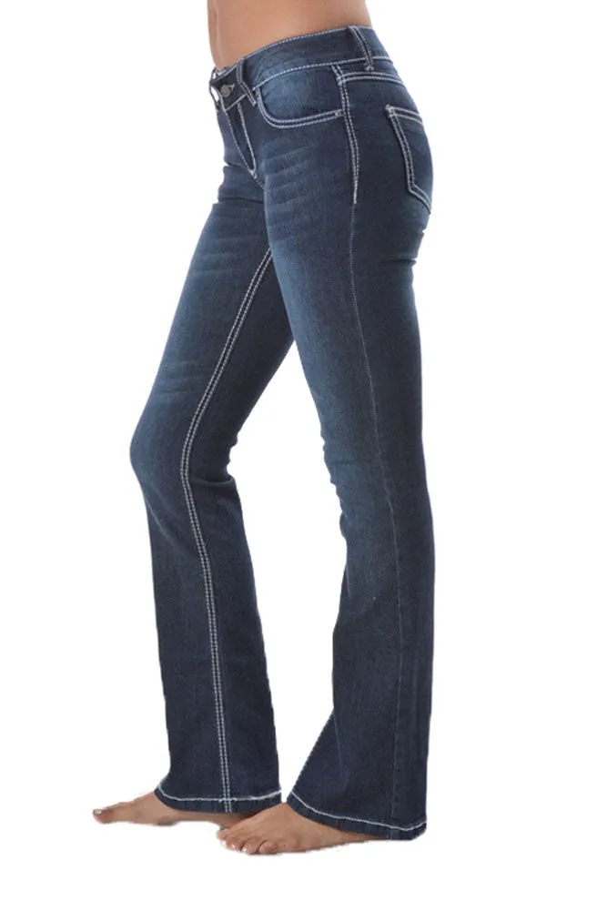 Women's Faded Bootcut Jeans