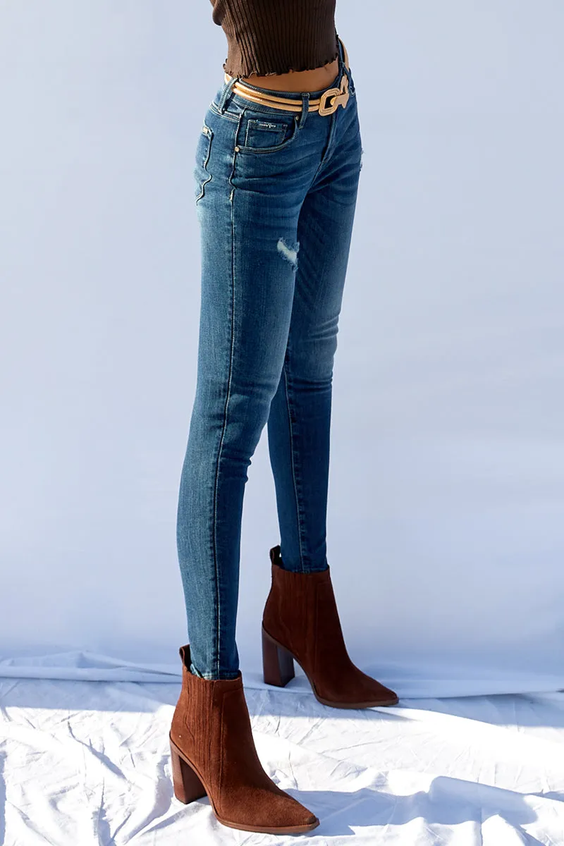 You are Far Mid Rise Ankle Skinny Jeans